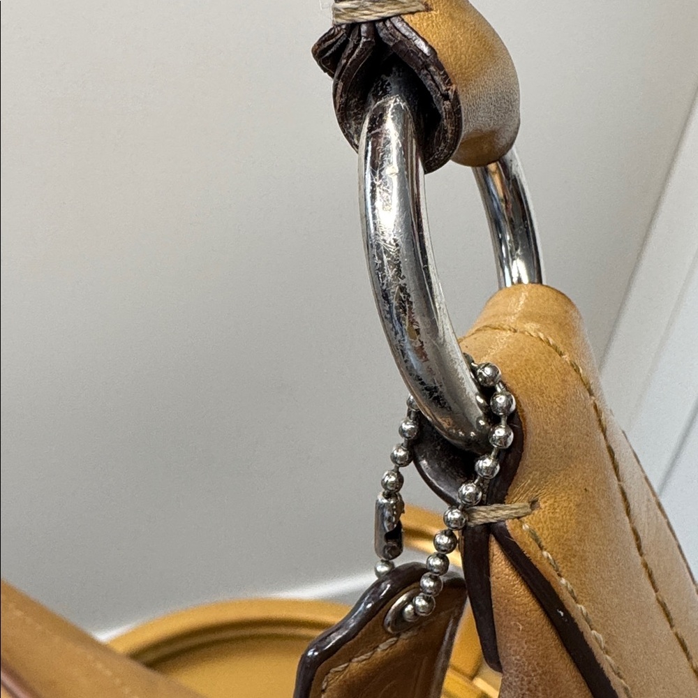 Coach SoHo Burnished Glove-Tanned Hobo Bag Style F12299 Camel Tan 2008 - Picture 13 of 15